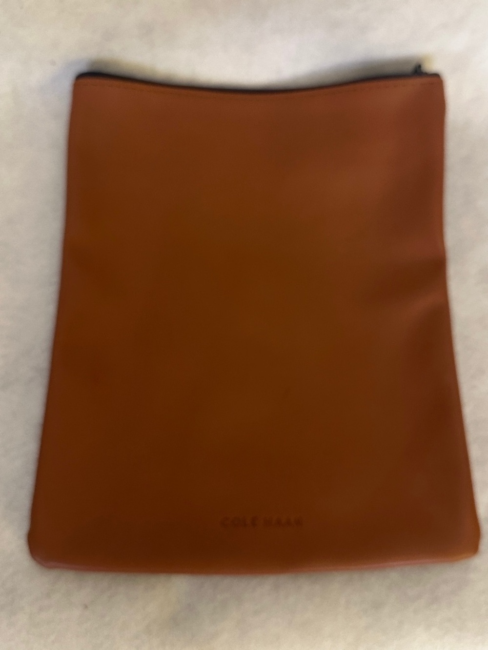 Cole Haan Amenities Bag 10.5 x 8" Vegan leather Zip side American Airlines